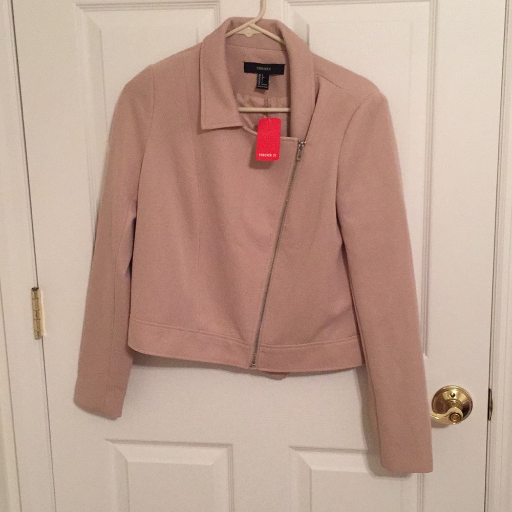 Light pink/tan colored lightweight jacket